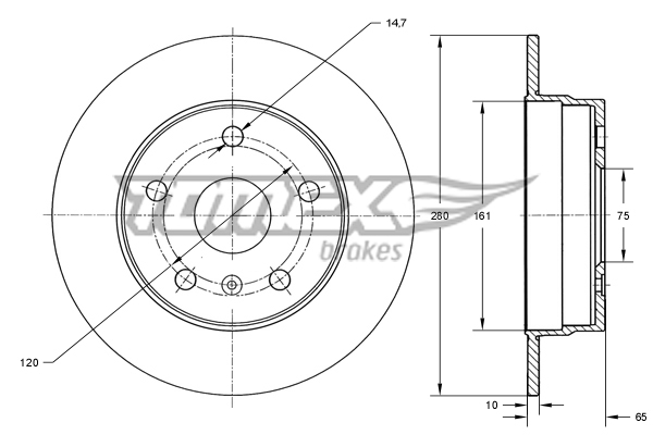 TOMEX Brakes TX 74-00...